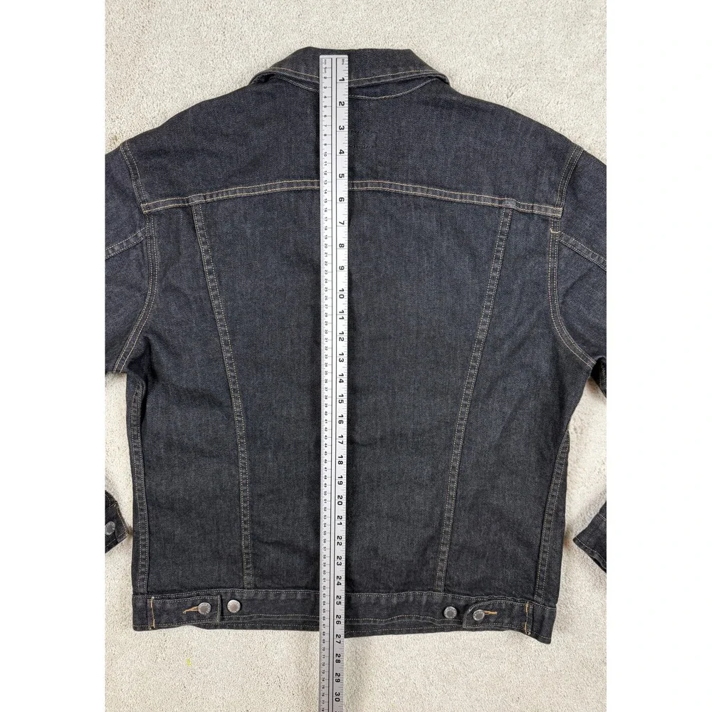 NWOT BANANA REPUBLIC Men's Size XL Black Wash Jean Trucker Jacket #1477